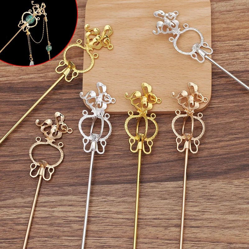 10 PCS 26.5*56mm Gold/Silver Plated Flowers Hair Sticks DIY Handmade Metal Alloy Retro Hair Accessories For Jewelry Making
10 PCS 26.5*56mm Gold/Silver Plated Flowers Hair Sticks DIY Handmade Metal Alloy Retro Hair Accessories For Jewelry Making