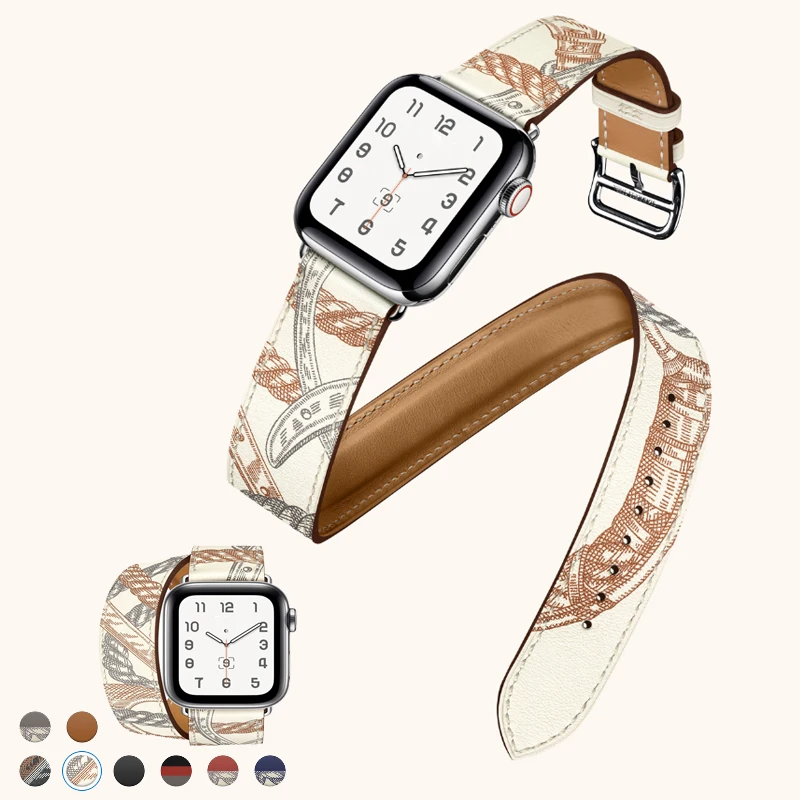 Double Tour Band for Apple Watch Series 5 4 3 2 1 Strap for iWatch Belt High Quality Genuine Leather Loop 38mm/40mm /42mm/44mm
Double Tour Band for Apple Watch Series 5 4 3 2 1 Strap for iWatch Belt High Quality Genuine Leather Loop 38mm/40mm /42mm/44mm