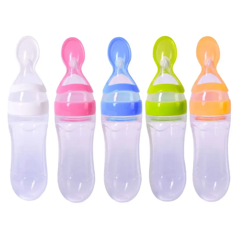 Newborn Baby Squeezing Feeding Bottle Silicone Training Rice Spoon Infant Cereal Food Supplement Feeder Safe Tableware Tools
Newborn Baby Squeezing Feeding Bottle Silicone Training Rice Spoon Infant Cereal Food Supplement Feeder Safe Tableware Tools