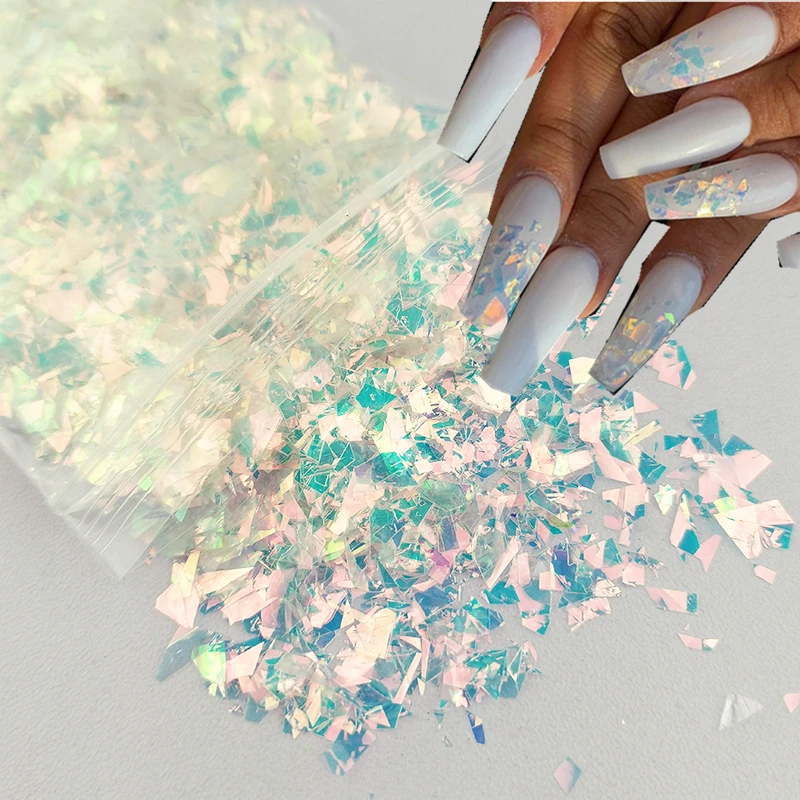10g Holographic AB Nail Glitter Flakes Shell Sparkly Sequins Irregular Paillette DIY Gel Polish Manicure Nail Art Decorations
10g Holographic AB Nail Glitter Flakes Shell Sparkly Sequins Irregular Paillette DIY Gel Polish Manicure Nail Art Decorations