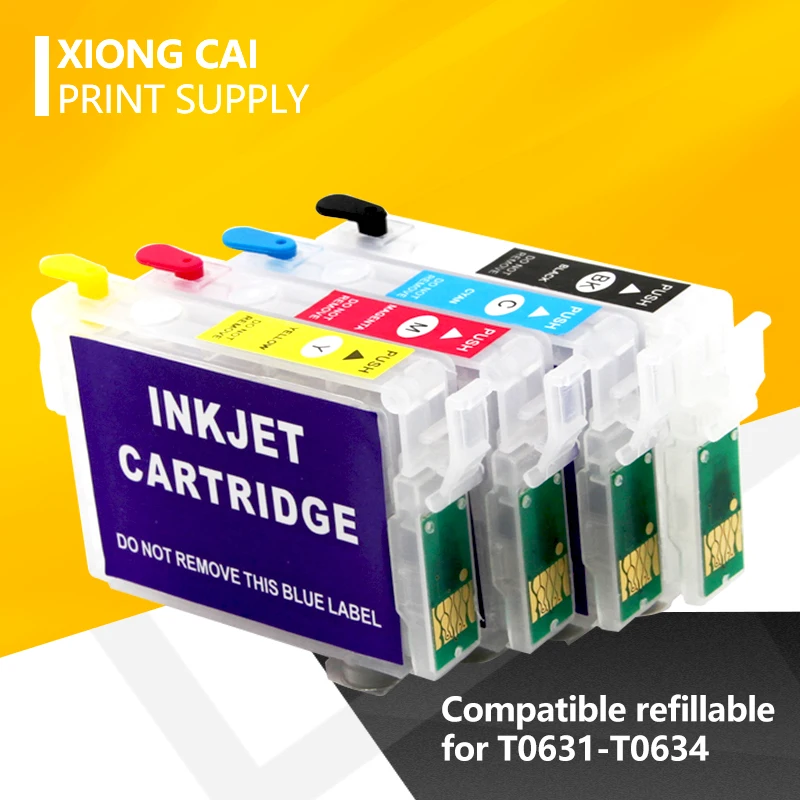 T0711 0712 0713 0714 empty refillable ink cartridge for Epson Stylus D120 DX7400 DX7450 DX8400 Printer Refill Ink Cartridges
T0711 0712 0713 0714 empty refillable ink cartridge for Epson Stylus D120 DX7400 DX7450 DX8400 Printer Refill Ink Cartridges