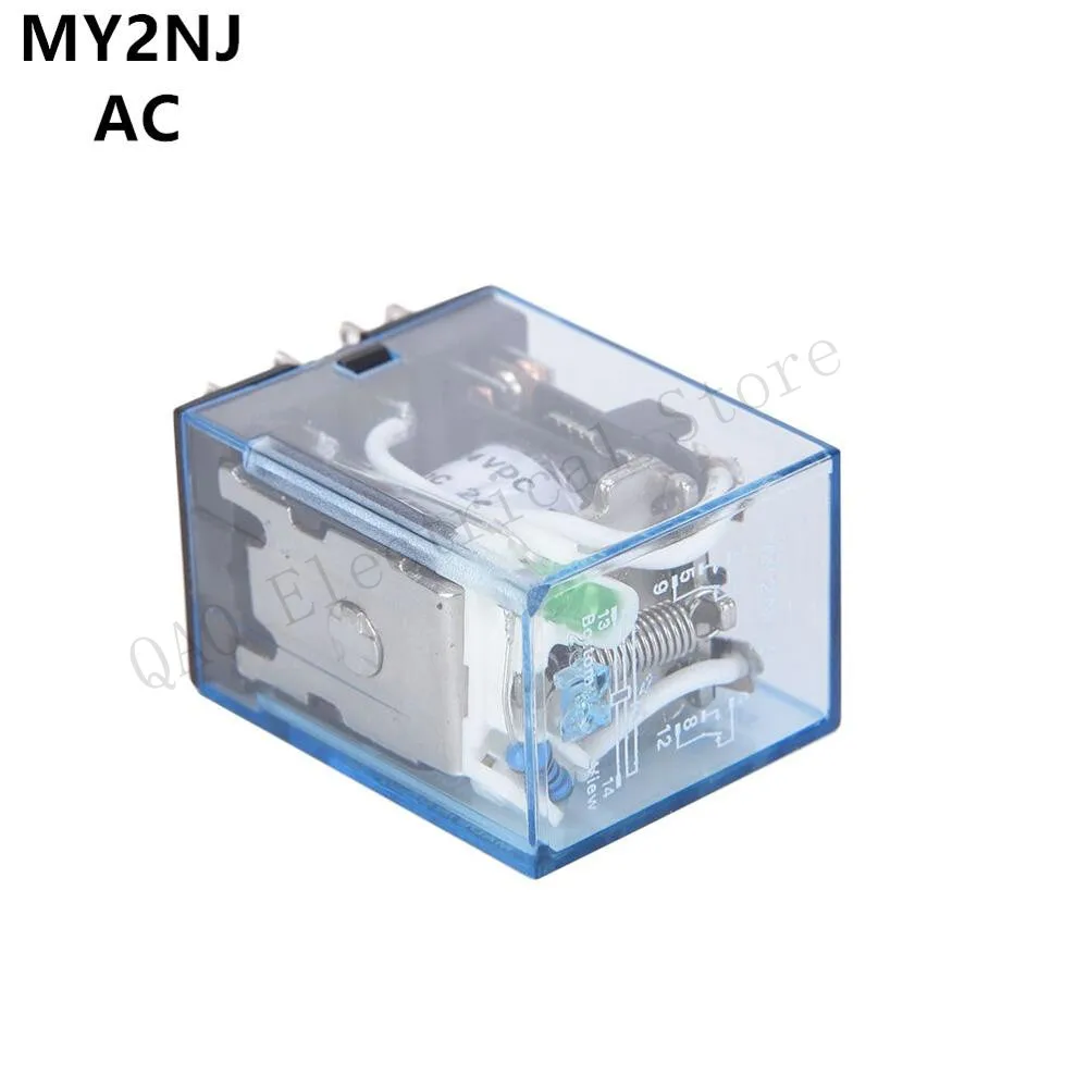 

MY2P HH52P MY2NJ Relay Coil General DPDT Micro Mini Electromagnetic Relay Switch with LED AC 12V 24V 36V 48V 110V 220V 380V
