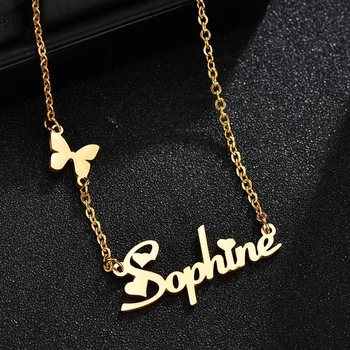 Customize Name Fashion Custom Stainless Steel Name Necklace With Butterfly Personalized Letter Customize Necklace
Customize Name Fashion Custom Stainless Steel Name Necklace With Butterfly Personalized Letter Customize Necklace