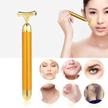 High Frequency Vibration 24K Gold Plated Energy Beauty Bar Massager Anti-aging Face Eye Wrinkle Eraser Firming Roller Stick
High Frequency Vibration 24K Gold Plated Energy Beauty Bar Massager Anti-aging Face Eye Wrinkle Eraser Firming Roller Stick