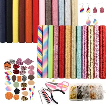 24 Pieces Earring Making Kit Double-sided Faux Leather Sheet Jewellery Making Supplies
24 Pieces Earring Making Kit Double-sided Faux Leather Sheet Jewellery Making Supplies