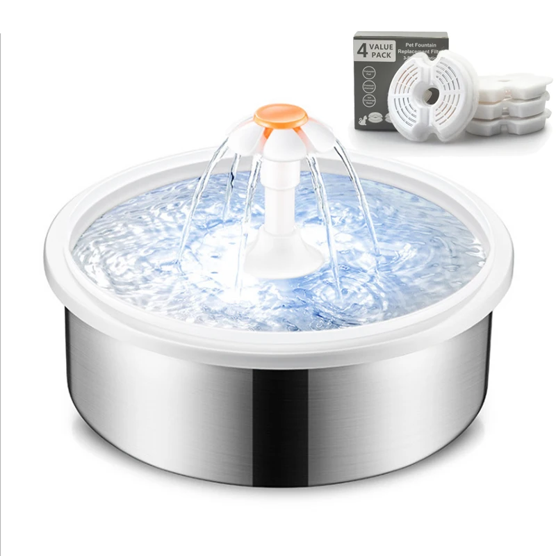 Автоматический фонтан для воды для кошек, бесшумный питьевой фонтан из нержавеющей стали, 2 л
Автоматический фонтан для воды для кошек, бесшумный питьевой фонтан из нержавеющей стали, 2 л