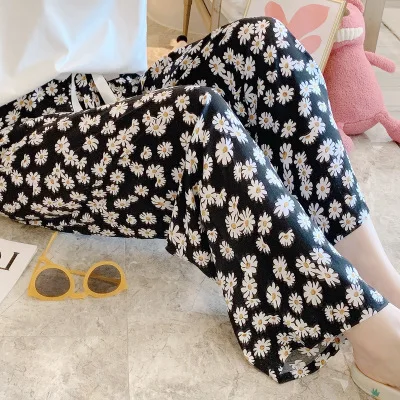 Herislim Cotton Sleep Bottom Thin Female Homewear Pants Floral Print Calf-length Pajamas Pants Wide-Leg Comfy Elastic Trousers
Herislim Cotton Sleep Bottom Thin Female Homewear Pants Floral Print Calf-length Pajamas Pants Wide-Leg Comfy Elastic Trousers