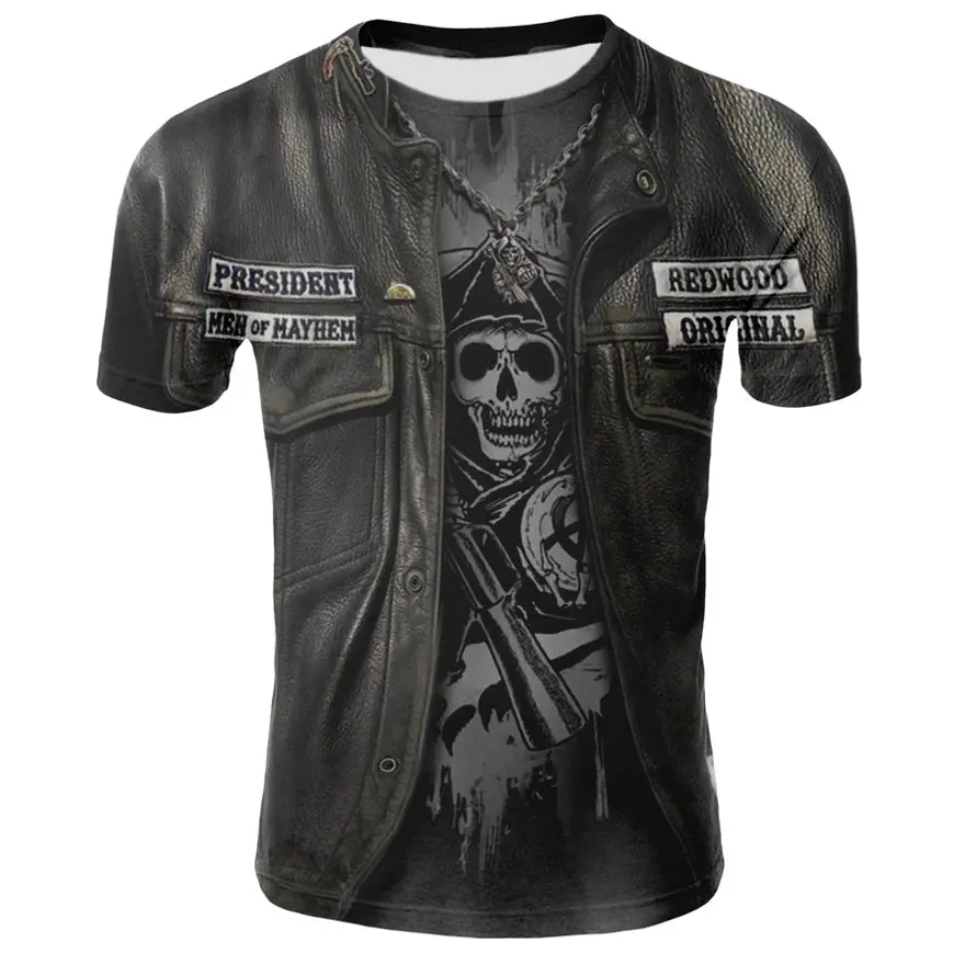 2020 new fake jacket print T-shirt skull 3d T-shirt summer fashion short-sleeved T-shirt top men / female short-sleeved top
2020 new fake jacket print T-shirt skull 3d T-shirt summer fashion short-sleeved T-shirt top men / female short-sleeved top