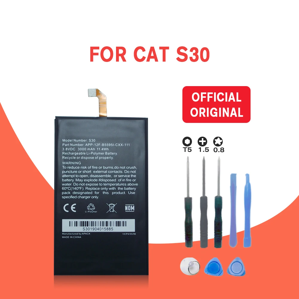 Matmcheady for Caterpillar CAT S30 Battery 3000mah APP-12F-B5595I-CXX-111 Batteries Batteries 3000mah+ tools
Matmcheady for Caterpillar CAT S30 Battery 3000mah APP-12F-B5595I-CXX-111 Batteries Batteries 3000mah+ tools