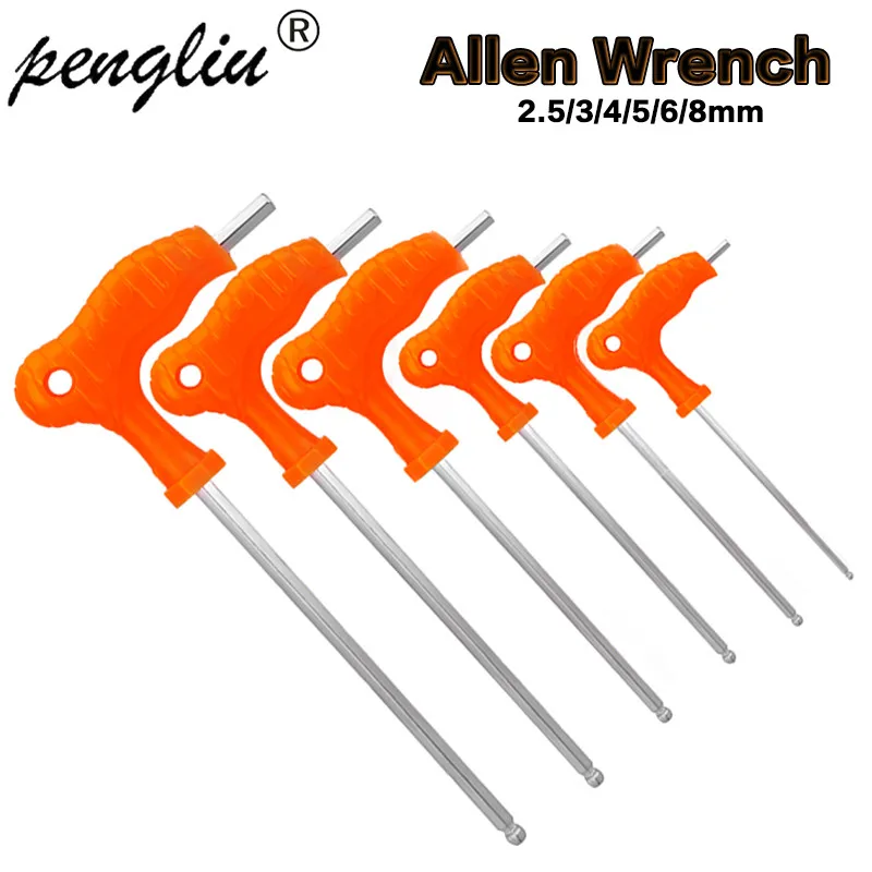 Hex Key Wrench High-carbon Steel 2.5mm 3mm 4mm 5mm 6mm 8mm T Handle Inner Hexagon allen Wrench Spanner Hand Tool
Hex Key Wrench High-carbon Steel 2.5mm 3mm 4mm 5mm 6mm 8mm T Handle Inner Hexagon allen Wrench Spanner Hand Tool