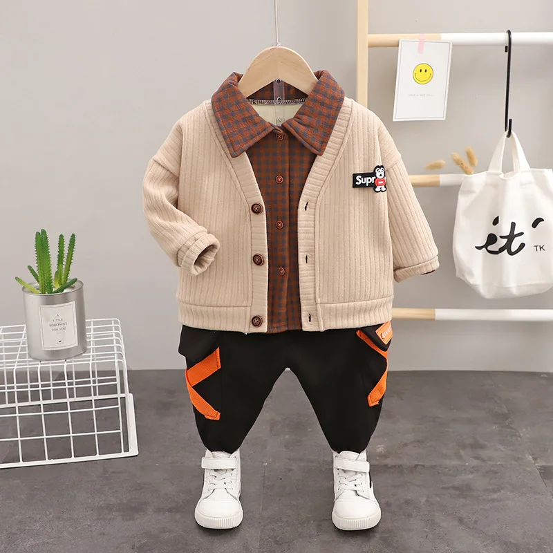 Autumn Winter Children Fashion warm cartoon coat t-shirt Pants 3Pcs/sets Baby Boy Clothes Infant Outfit Kids Toddler Tracksuits
Autumn Winter Children Fashion warm cartoon coat t-shirt Pants 3Pcs/sets Baby Boy Clothes Infant Outfit Kids Toddler Tracksuits