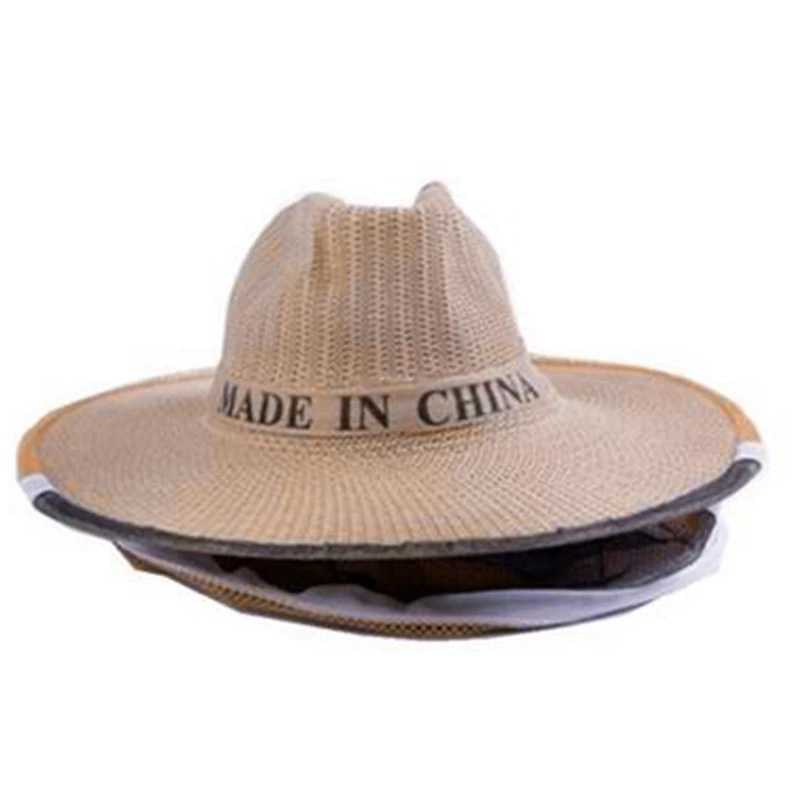 Breathable Veil Protection Anti-bee Cap Cotton Linen Woven Hat Beekeeping Tool
