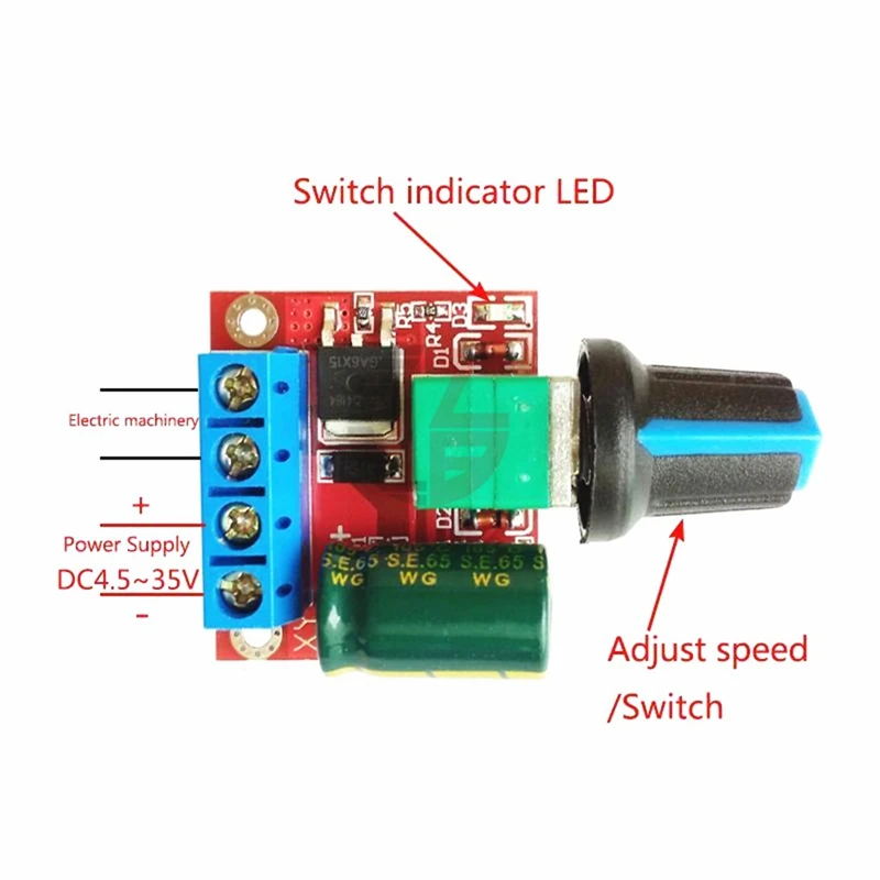 Motor Speed Controller DC 4.5 -35V 5A PWM 90W Mini Motor 12 V Volt Control PWM Governor Switch Adjustable Drive Module DC24V
Motor Speed Controller DC 4.5 -35V 5A PWM 90W Mini Motor 12 V Volt Control PWM Governor Switch Adjustable Drive Module DC24V