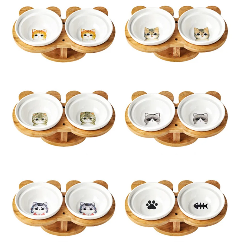 New High-end Pet Bowl Bamboo Shelf Ceramic Feeding and Drinking Bowls for Dogs Cats Double Bowls Pet Feeder Accessories
New High-end Pet Bowl Bamboo Shelf Ceramic Feeding and Drinking Bowls for Dogs Cats Double Bowls Pet Feeder Accessories