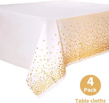 Duocute White Disposable Party Tablecloth for Rectangle Table, Plastic Table Cover 54" x 108", Pack of 4
Duocute White Disposable Party Tablecloth for Rectangle Table, Plastic Table Cover 54" x 108", Pack of 4