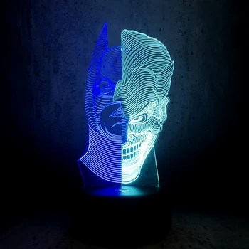 Double-faced DC HERO Clown&Batman 3D Lamp Mixed Color LED Illusion Multicolor Touch USB Night light Mood Gift Kid Toy 
Double-faced DC HERO Clown&Batman 3D Lamp Mixed Color LED Illusion Multicolor Touch USB Night light Mood Gift Kid Toy