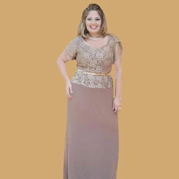 Elegant Lace Chiffon Plus Size Mother Of The Bride Dresses Scoop Short Sleeves Mother Dress Custom Made Weddings Guest Dresses
Elegant Lace Chiffon Plus Size Mother Of The Bride Dresses Scoop Short Sleeves Mother Dress Custom Made Weddings Guest Dresses