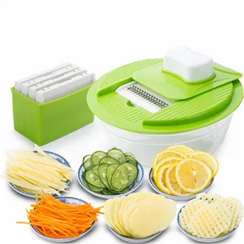 Multifunction Vegetable Slicer Dicer Fruit Cutter Slicer With 4 Interchangeable Stainless Steel Blades Potato Slicer Tool Gadget
Multifunction Vegetable Slicer Dicer Fruit Cutter Slicer With 4 Interchangeable Stainless Steel Blades Potato Slicer Tool Gadget
