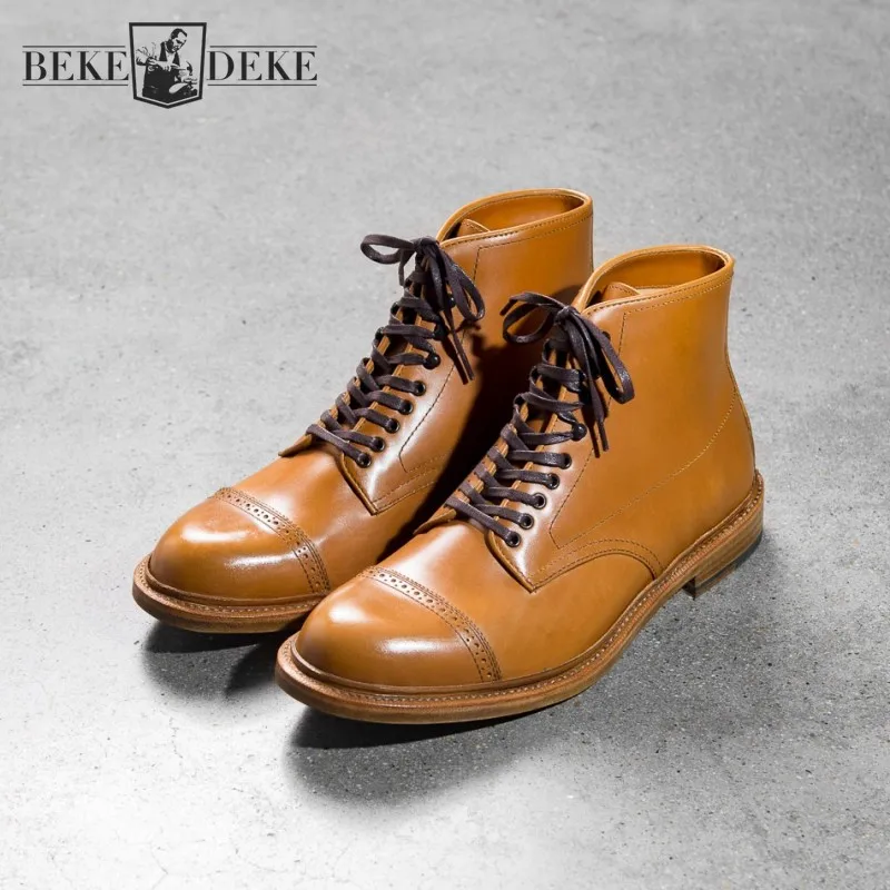 British Style Handmade Vintage High Top Work Shoes Men Genuine Leather Boots Oil Wax Cowhide Motorcycle Bikers Boots Big Size 45
British Style Handmade Vintage High Top Work Shoes Men Genuine Leather Boots Oil Wax Cowhide Motorcycle Bikers Boots Big Size 45