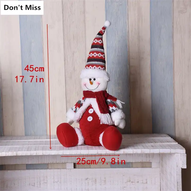red christmas dolls christmas decoration santa claus snowman elk