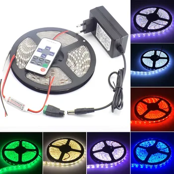 5M LED Strip Light Strips With DC 12V 3A Power Adapter Set IR Remote Controller 60LED Cold Warm White Tape For TV Background
5M LED Strip Light Strips With DC 12V 3A Power Adapter Set IR Remote Controller 60LED Cold Warm White Tape For TV Background