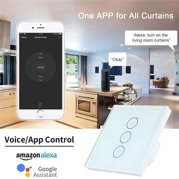 WiFi Smart Curtain Wireless Control Smart Electric Motor Roller Shutter Switch Voice Control Alexa and Google Home Smart Home
WiFi Smart Curtain Wireless Control Smart Electric Motor Roller Shutter Switch Voice Control Alexa and Google Home Smart Home