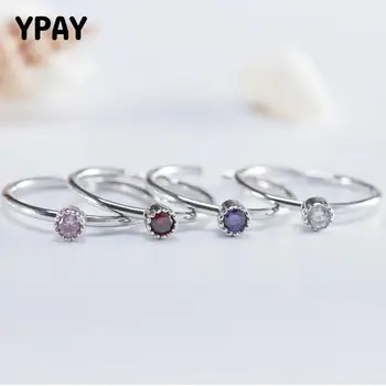 YPAY 100% Real 925 Sterling Silver Open Rings for Women Korean OL Simple Zircon Finger Ring Fine Jewelry Christmas Gifts YMR475
YPAY 100% Real 925 Sterling Silver Open Rings for Women Korean OL Simple Zircon Finger Ring Fine Jewelry Christmas Gifts YMR475