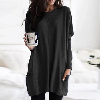 Plus Size Women Autumn Pocket Shirt Solid O Neck Large Size Ladies Blouse And Tops Simple Long Sleeve Female Tee Shirts Top D30
Plus Size Women Autumn Pocket Shirt Solid O Neck Large Size Ladies Blouse And Tops Simple Long Sleeve Female Tee Shirts Top D30
