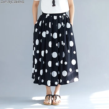 Casual Streetwear Polka Dot Skirt Women Loose Oversized Plus Size Ladies Skirts Elastic Waist Long Saias Summer Maxi Skirt
Casual Streetwear Polka Dot Skirt Women Loose Oversized Plus Size Ladies Skirts Elastic Waist Long Saias Summer Maxi Skirt