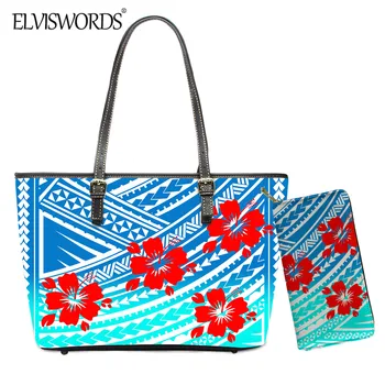 ELVISWORDS Woman 2pcs Large Top-Handle Bag Colorful Gradient Polynesian Flower Tribal Pattern Shoulder Handbag Lady Durable Tote
ELVISWORDS Woman 2pcs Large Top-Handle Bag Colorful Gradient Polynesian Flower Tribal Pattern Shoulder Handbag Lady Durable Tote