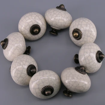 8PCS Large 45mm Crack Ball Design Ceramic Knobs Cupboard Drawer Pull Kitchen Cabinet Wardrobe Handles Hardware
8PCS Large 45mm Crack Ball Design Ceramic Knobs Cupboard Drawer Pull Kitchen Cabinet Wardrobe Handles Hardware