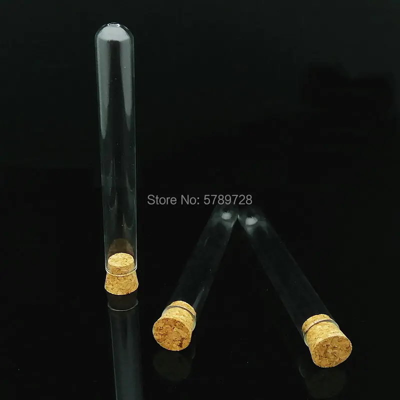 10pcs 20x150mm transparent round bottom glass test tube with cork stopper Flat - mouth thickened glass tube, teaching equipment 
10pcs 20x150mm transparent round bottom glass test tube with cork stopper Flat - mouth thickened glass tube, teaching equipment