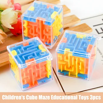 3 PCS Mini 3D Maze Toy Transparent Beads Brain Teaser Game Toy Labyrinth Ball Rotate Children Puzzle Intelligence Trianing BM88
3 PCS Mini 3D Maze Toy Transparent Beads Brain Teaser Game Toy Labyrinth Ball Rotate Children Puzzle Intelligence Trianing BM88