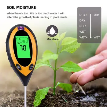 Soil Tester Meter 4-in-1 Soil Tester With Moisture Light And PH Tests For Garden Farm Lawn Indoors Outdoors
Soil Tester Meter 4-in-1 Soil Tester With Moisture Light And PH Tests For Garden Farm Lawn Indoors Outdoors