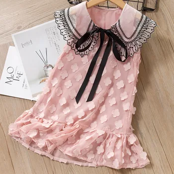 Girl's Sleeveless Bowtie Decor A-line Summer Dresses Princess Sweet Style Net Summer Dresses Solid Color Dresses
Girl's Sleeveless Bowtie Decor A-line Summer Dresses Princess Sweet Style Net Summer Dresses Solid Color Dresses