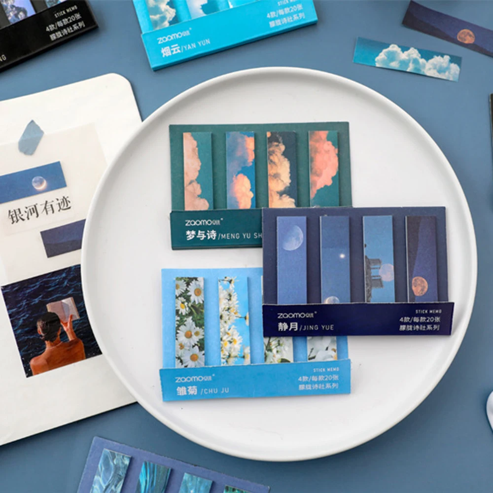 80 Sheets Misty Poetry Club Series N-Time Sticky Note Portable Memo Pad Planner Bookmark Decoration Label Stationery
80 Sheets Misty Poetry Club Series N-Time Sticky Note Portable Memo Pad Planner Bookmark Decoration Label Stationery