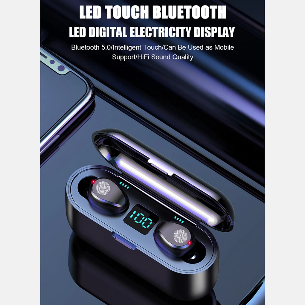 Wireless Bluetooth V5.0 Earbuds LED Display With With 1200mAh Power Bank Headset Waterproof
Wireless Bluetooth V5.0 Earbuds LED Display With With 1200mAh Power Bank Headset Waterproof
