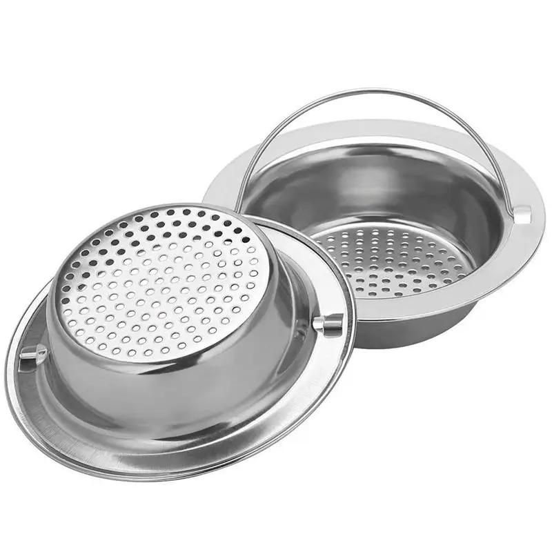 2PCS Upgrade Stainless-Steel Kitchen Sink Strainer (Hand-Held), Premium Drain Filter Strainer, Large Wide Rim 4.33 inch Diameter
2PCS Upgrade Stainless-Steel Kitchen Sink Strainer (Hand-Held), Premium Drain Filter Strainer, Large Wide Rim 4.33 inch Diameter