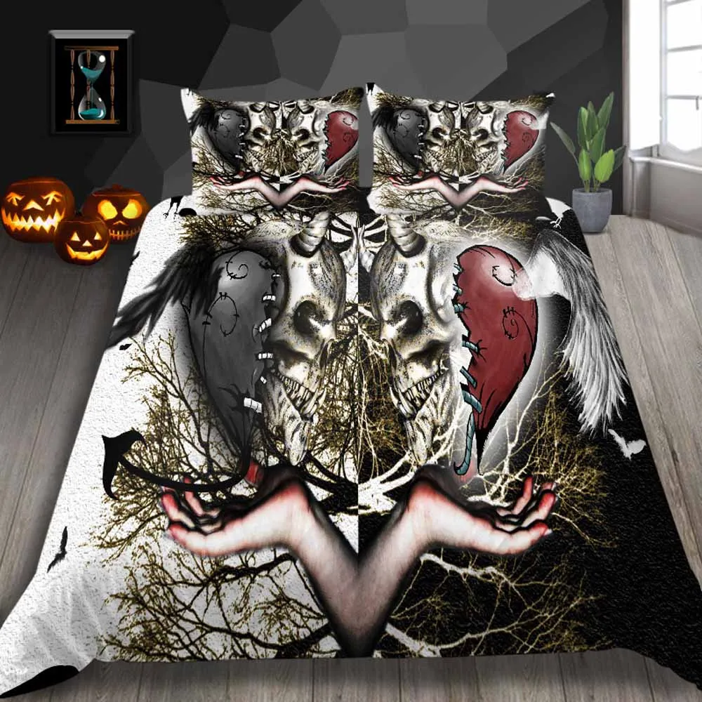 Thumbedding Demon Skull Print Bedding Set Hot Selling Scary Duvet Cover For Adult King Queen Full Twin Single Double Bed Set
Thumbedding Demon Skull Print Bedding Set Hot Selling Scary Duvet Cover For Adult King Queen Full Twin Single Double Bed Set