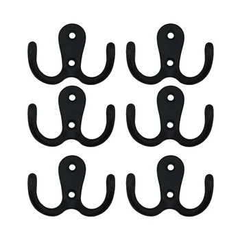 10pcs 2-Pronged Coat Hooks Wall-mounted 2 Hole Towel Hanger for Coats Hats Clothing(Black)
10pcs 2-Pronged Coat Hooks Wall-mounted 2 Hole Towel Hanger for Coats Hats Clothing(Black)