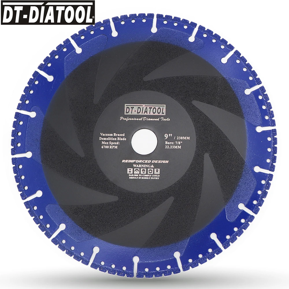 Фото DT-DIATOOL 2pcs 230mm/9inch Vacuum Brazed Diamond Saw Blades Cutting Discs For All Purpose Blade Steel Metal Cast Iron Plastic |