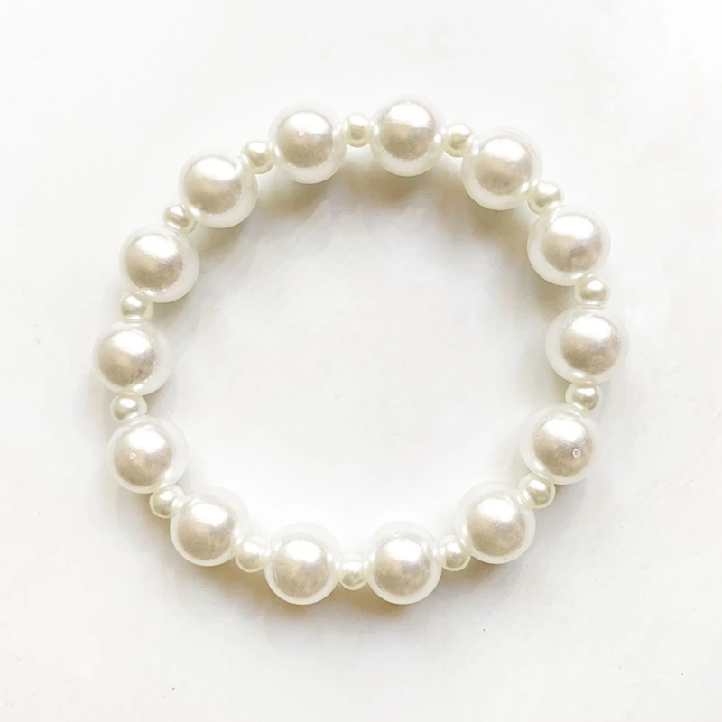 White Artificial Pearls Beads Bracelet Strand Elastic Stretch Bracelet ABS Imitation Pearl Beads Wrist Jewelry 1pc
White Artificial Pearls Beads Bracelet Strand Elastic Stretch Bracelet ABS Imitation Pearl Beads Wrist Jewelry 1pc