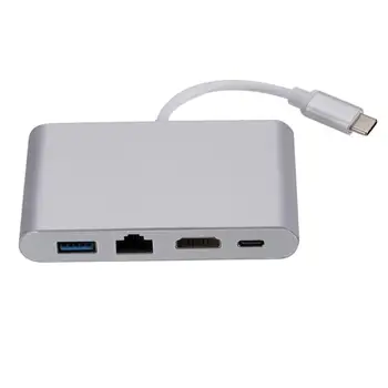 Multi Port Adapter Converter USB C to HDMI 4K Resolution Output RJ45 Gigabit Ethernet USB 3.1 Type C Hub
Multi Port Adapter Converter USB C to HDMI 4K Resolution Output RJ45 Gigabit Ethernet USB 3.1 Type C Hub
