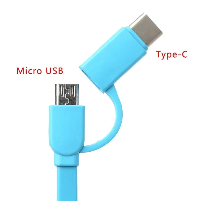 1M Micro USB+Type C 2-In-1 Data Cable Charger Charging TPE Flat Cable For Android Cell Mobile Phone D30
1M Micro USB+Type C 2-In-1 Data Cable Charger Charging TPE Flat Cable For Android Cell Mobile Phone D30