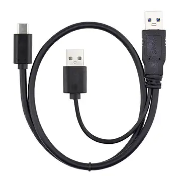 Chenyang USB 3.0 Power Data Male & USB 2.0 Dual Power to USB-C Type-C Y Cable Cord for Lap top & Hard Disk 60cm Black
Chenyang USB 3.0 Power Data Male & USB 2.0 Dual Power to USB-C Type-C Y Cable Cord for Lap top & Hard Disk 60cm Black