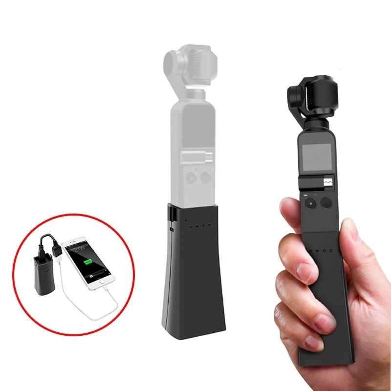 Portable Multifunction 4000mAh Power Bank and Holder Base for OSMO Pocket Gimbal Camera Handle Grip Backup Battery Charger | Электроника