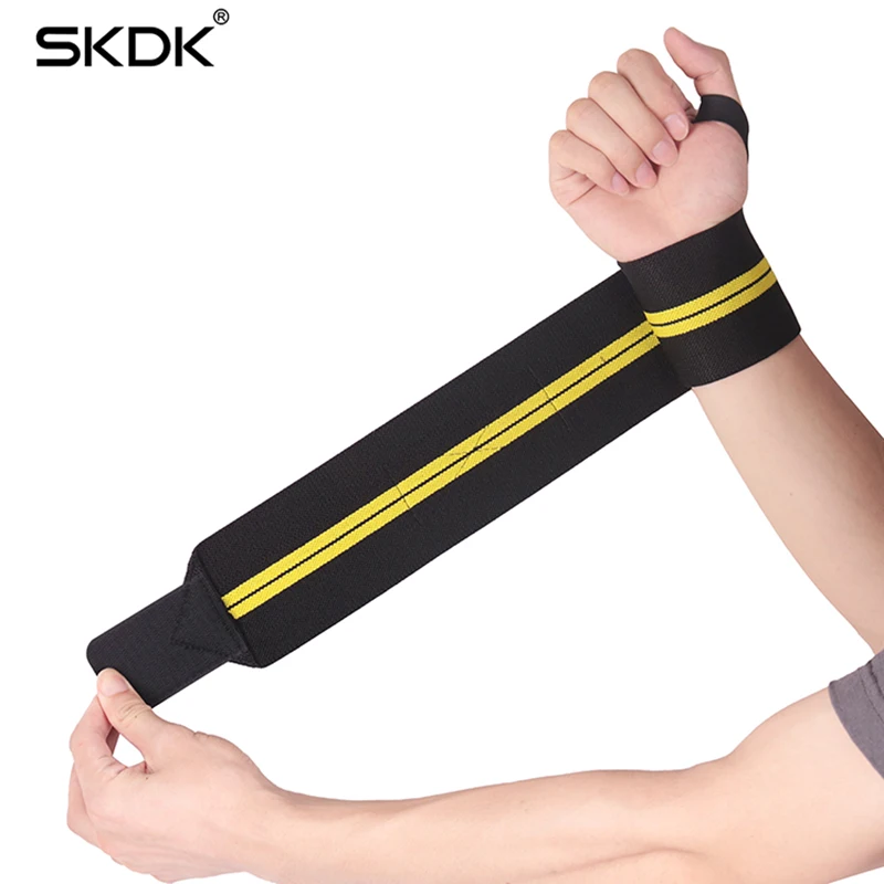 

SKDK 1 Pair Wristband Wrist Support Weight Lifting Gym Training Wrist Support Brace Straps Wraps Crossfit Powerlifting