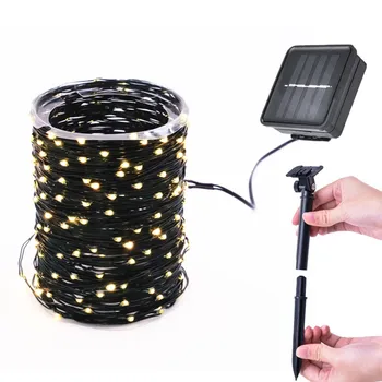 50/100 LEDs Warm White Solar Light 8 Modes LED String Light IP65 Waterproof Copper Wire Strip Christmas Party Wedding Decoration
50/100 LEDs Warm White Solar Light 8 Modes LED String Light IP65 Waterproof Copper Wire Strip Christmas Party Wedding Decoration