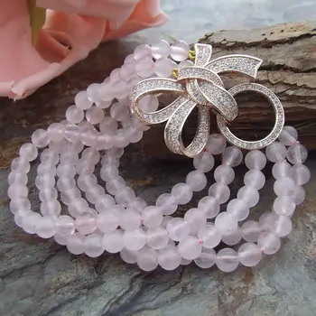 Beautiful butterfly micro inlay zircon clasp 5 strands natural pink red stone round bracelet 20cm
Beautiful butterfly micro inlay zircon clasp 5 strands natural pink red stone round bracelet 20cm
