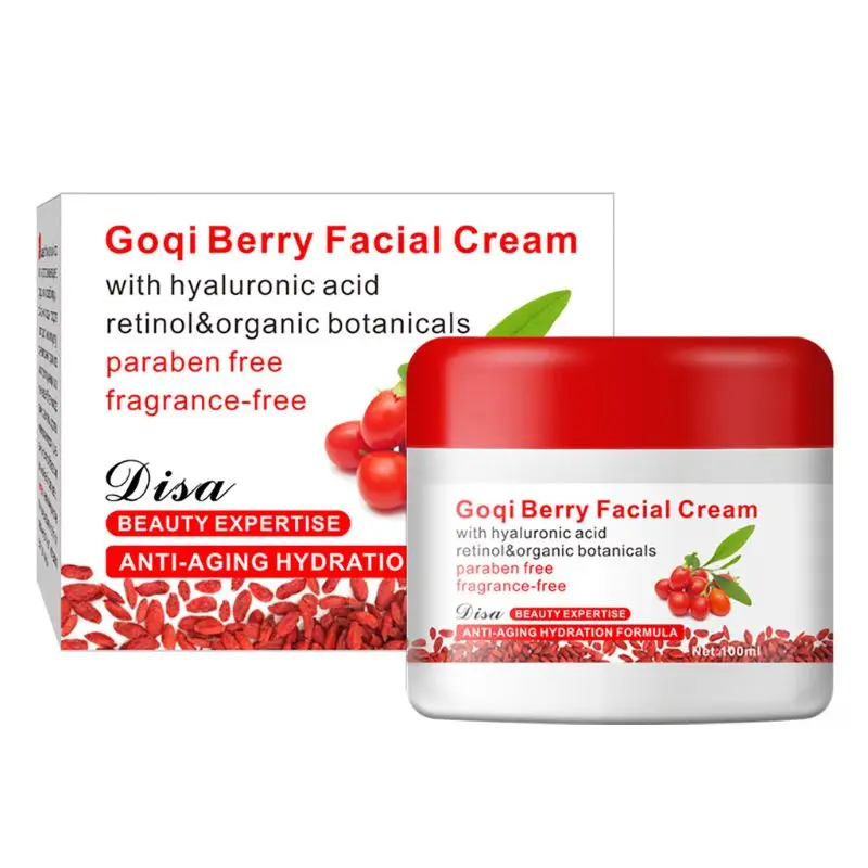 Goji Berry Face Cream Skin Regeneration Anti-Wrinkle Moisturizing Hydration Anti-Aging Remove Spots Facial Care 100ml
Goji Berry Face Cream Skin Regeneration Anti-Wrinkle Moisturizing Hydration Anti-Aging Remove Spots Facial Care 100ml
